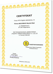 Licencja EDBUD Kosztorys 3.28.8